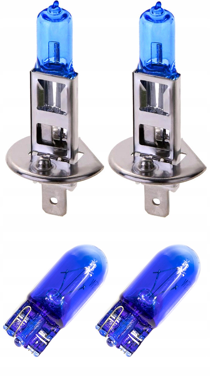 Zdjęcie AWparts 2x ŻARÓWKA H1 + ŻARÓWKI W5W 12V 55W E4 ZESTAW