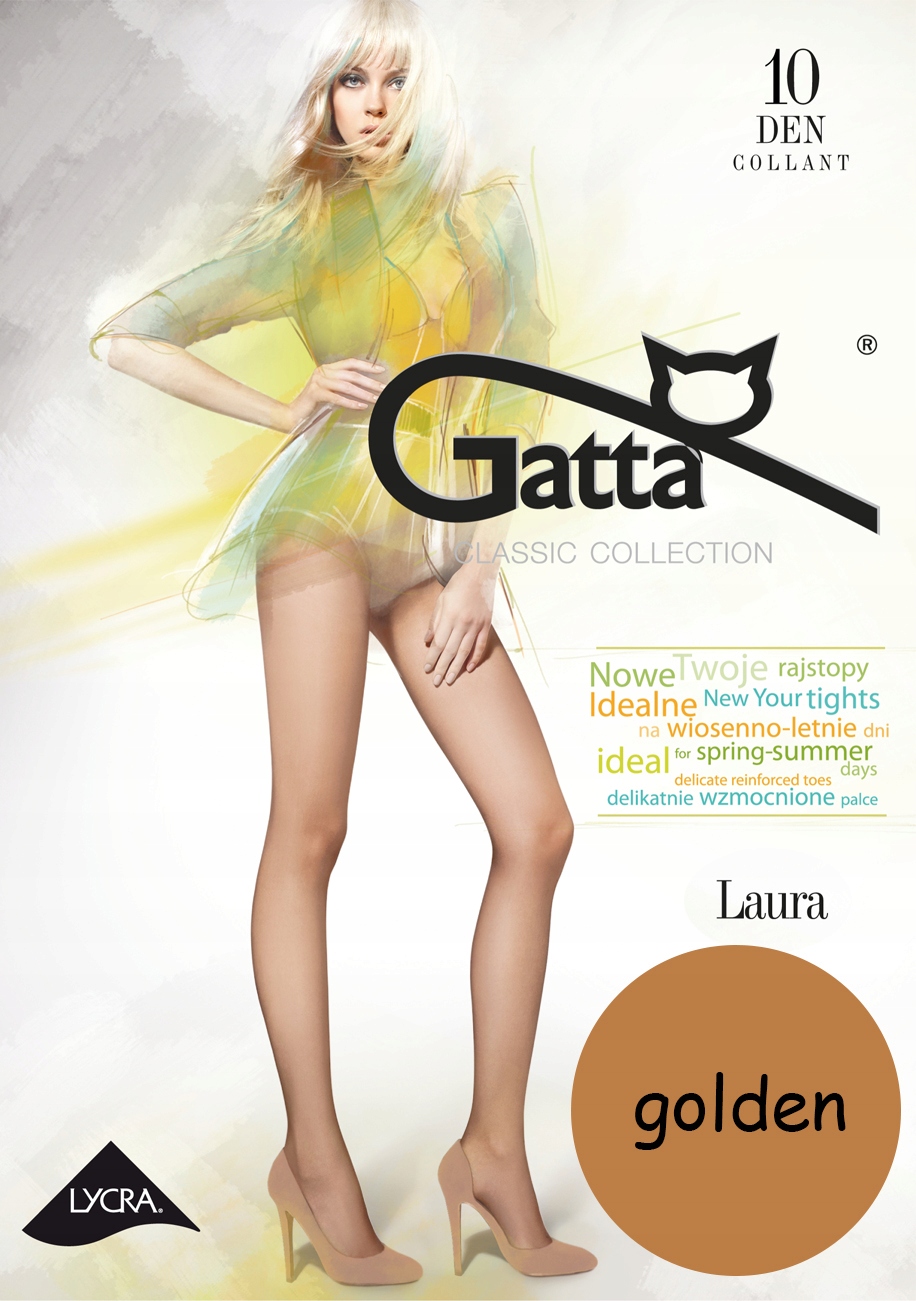

Gatta rajstopy Laura lycra 10 den Golden 3 M