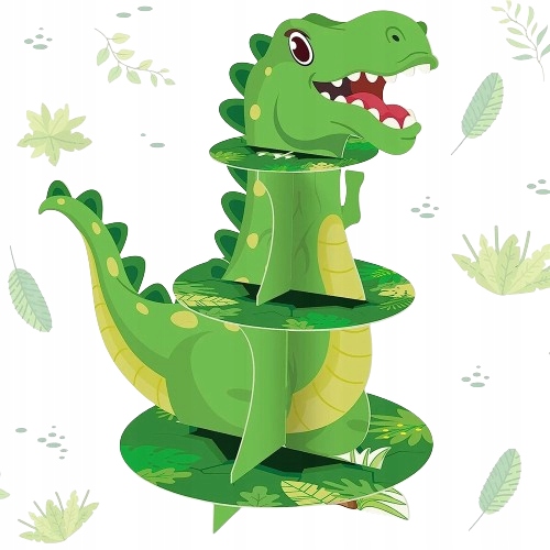 PAPIEROWA PATERA NA BABECZKI CIASTKA DINOZAUR