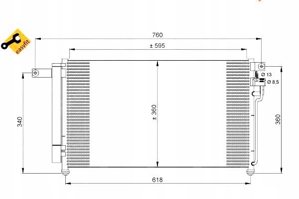 nrf 35851 конденсатор, радиатор кондиционера
