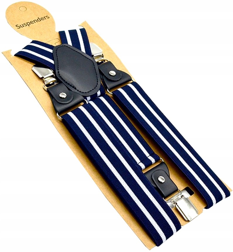 Męskie mocne Szelki szerokie do spodni Podwójne Materiał dominujący syntetyk