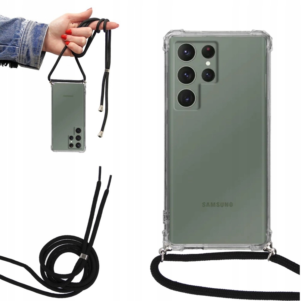 

Etui Crossbody do Samsung S23 Ultra Czarny Sznurek