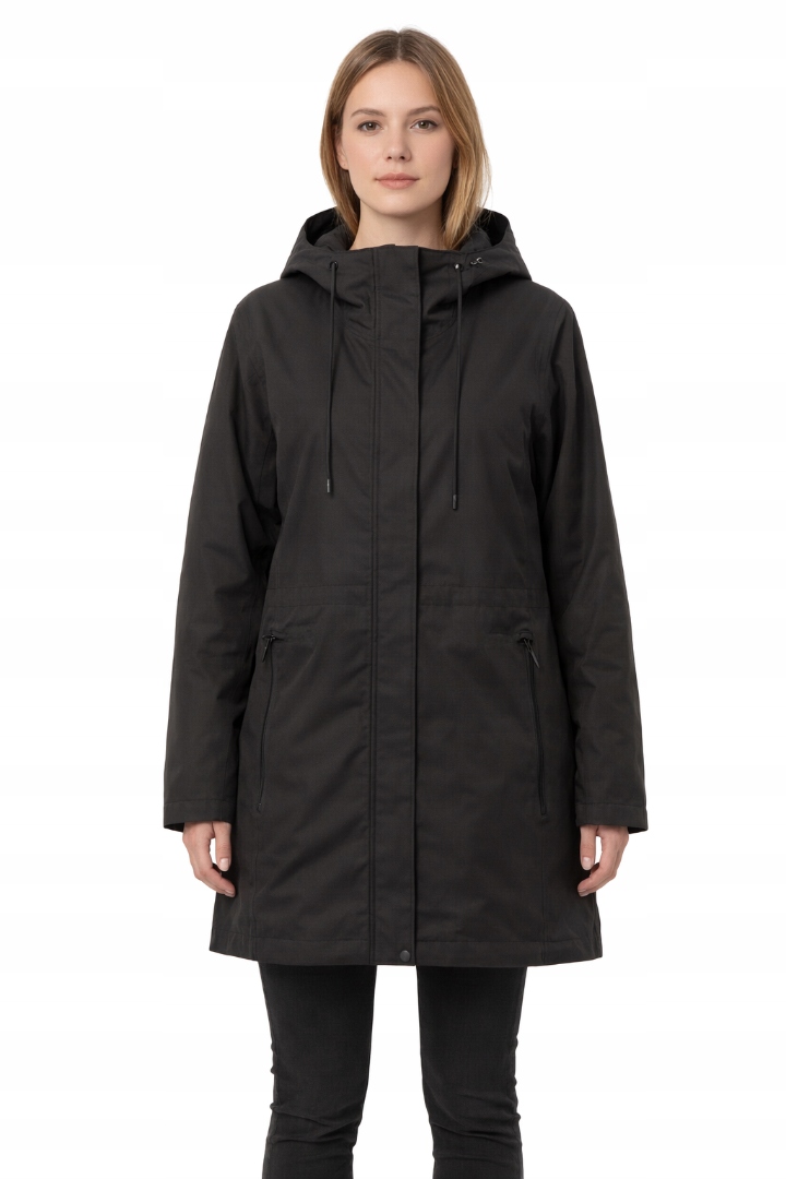 Gotobi Černá Bunda S Kapucí Na Boky Se Zipem XL Jqc