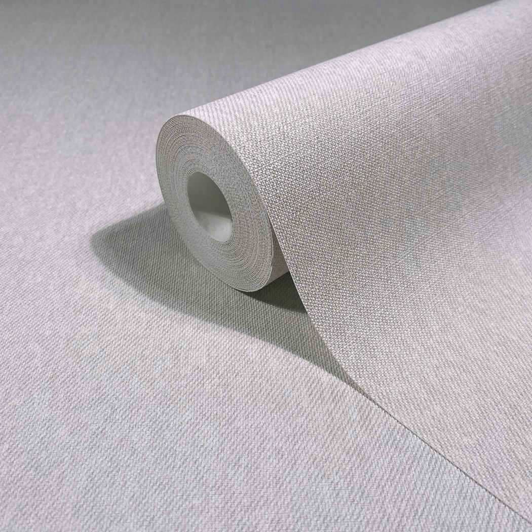 Šedá Tapeta S Tkaninovou Štruktúrou Odolnou Voči Drhnutiu 10,05 M X 106 CM