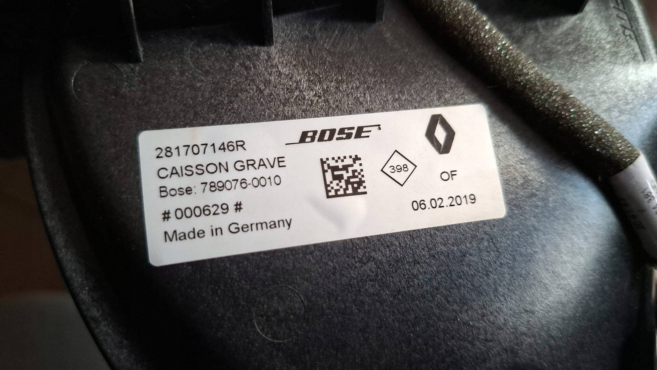 Subwoofer speaker niskotonowy Renault Clio V 281707146R
