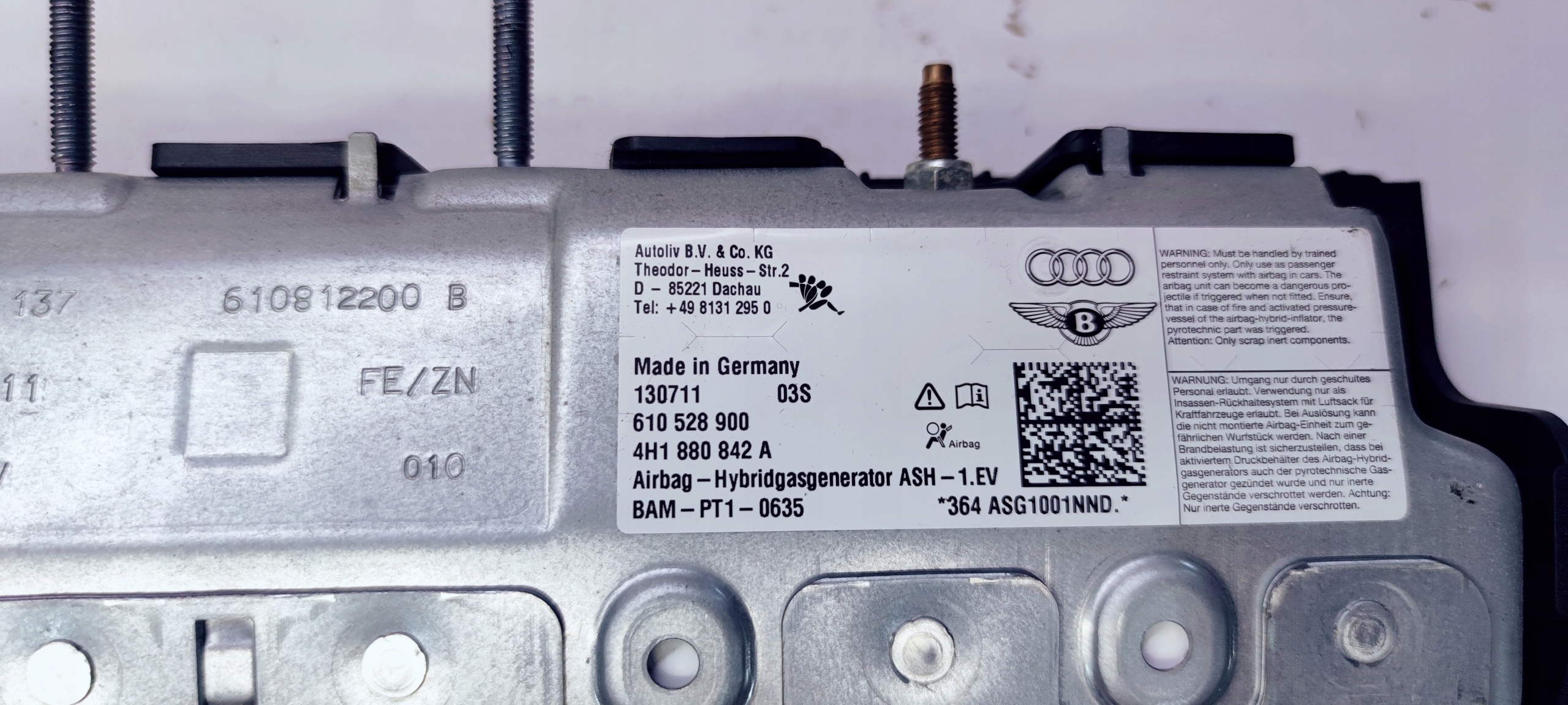 airbag ginocchia passeggeri AUDI A8 D4 4H1880842A