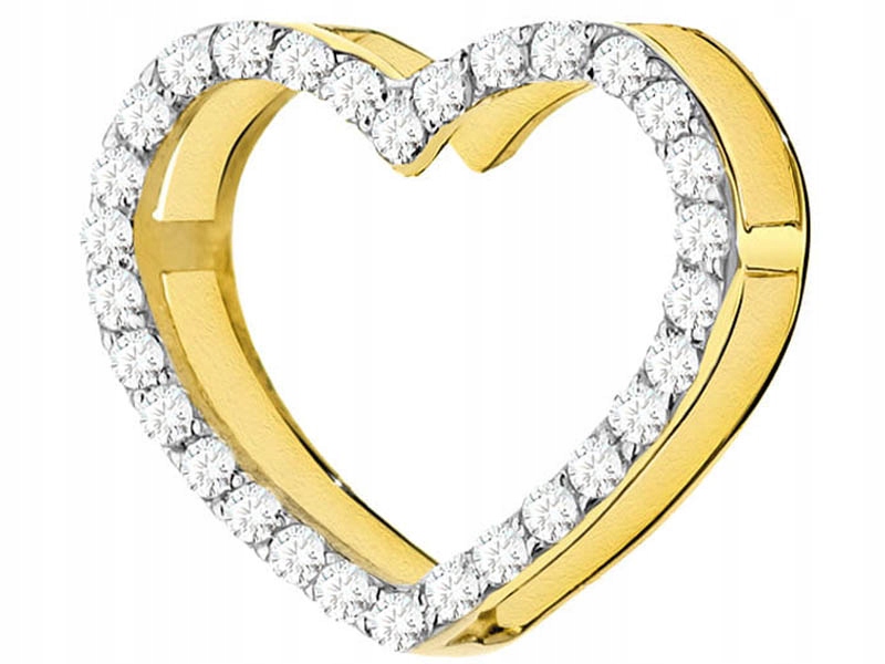 Zlatý provlékací přívěsek 585 s diamanty, módní vzor na dárek 14k