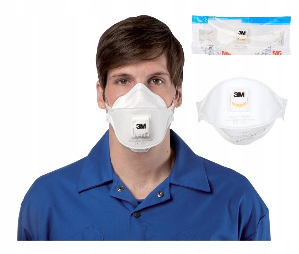 

Maska FFP3 3M 9332 Maseczka Ochronna Antywirusowa