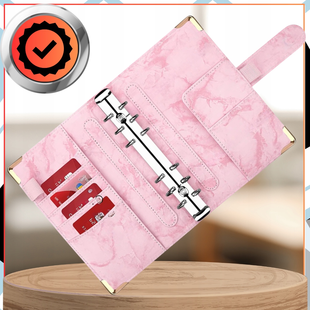 Notes planer organizer segregator finansowy budżetowy różowy A6 oszczędnik Kolor różowy