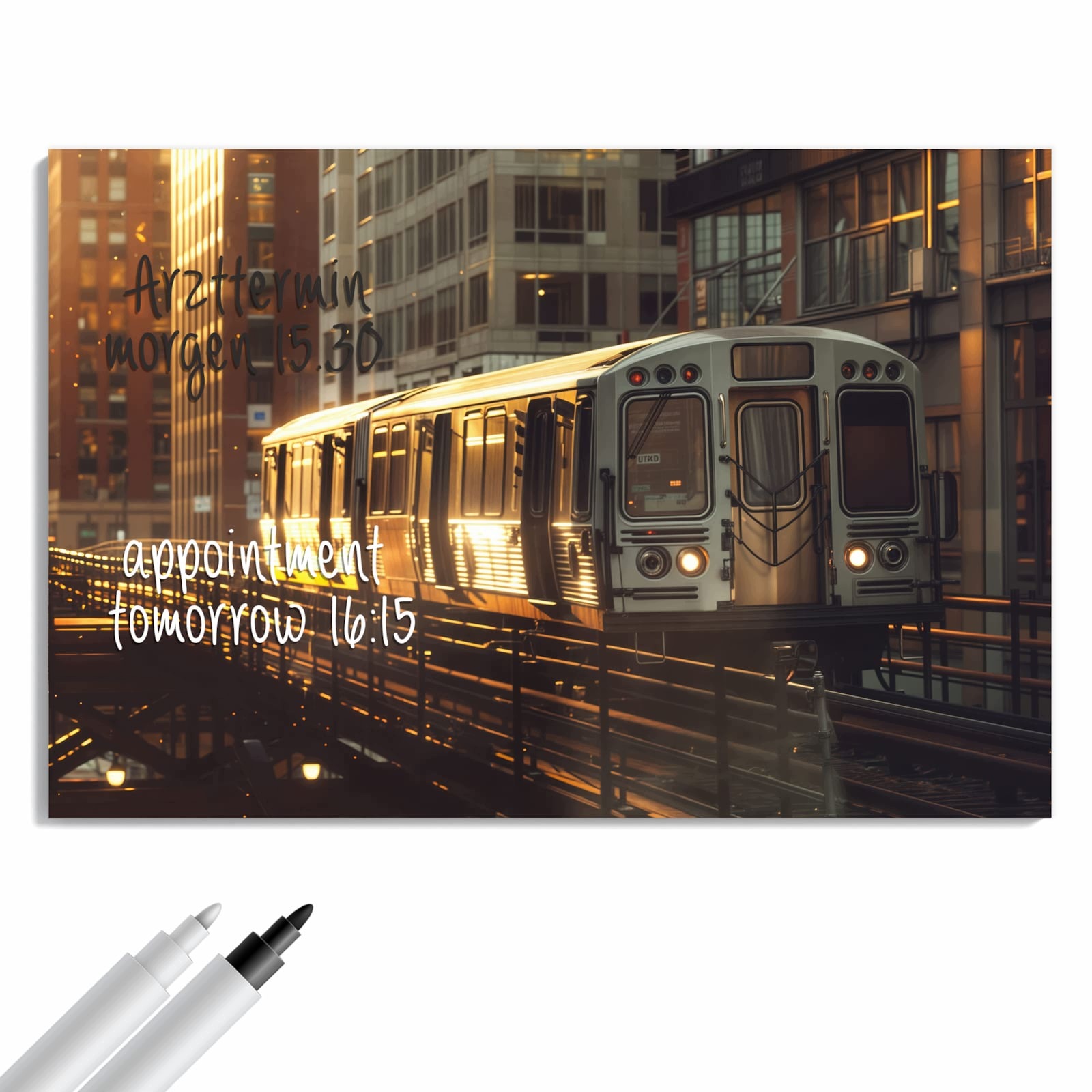 Magnetická tabule Miejský pocioug Západ slunce 60 × 40 cm
