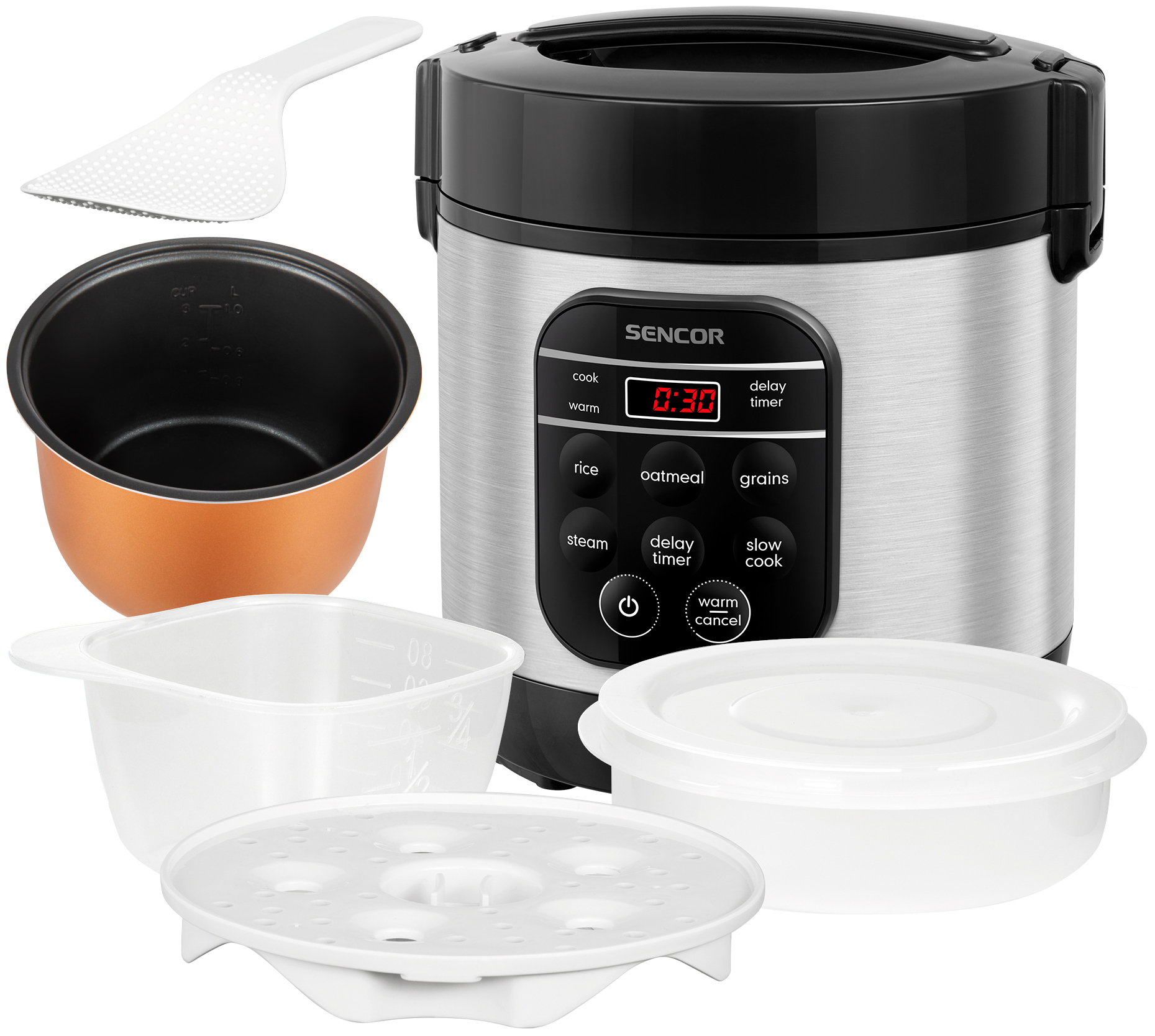 Ryżowar Garnek Do Gotowania Ryżu Na Parze 350W Sencor 5 Trybów Automatyczny
