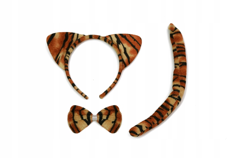 

Zestaw Tygrys Tygrysek Opaska Muszka Ogon 3el