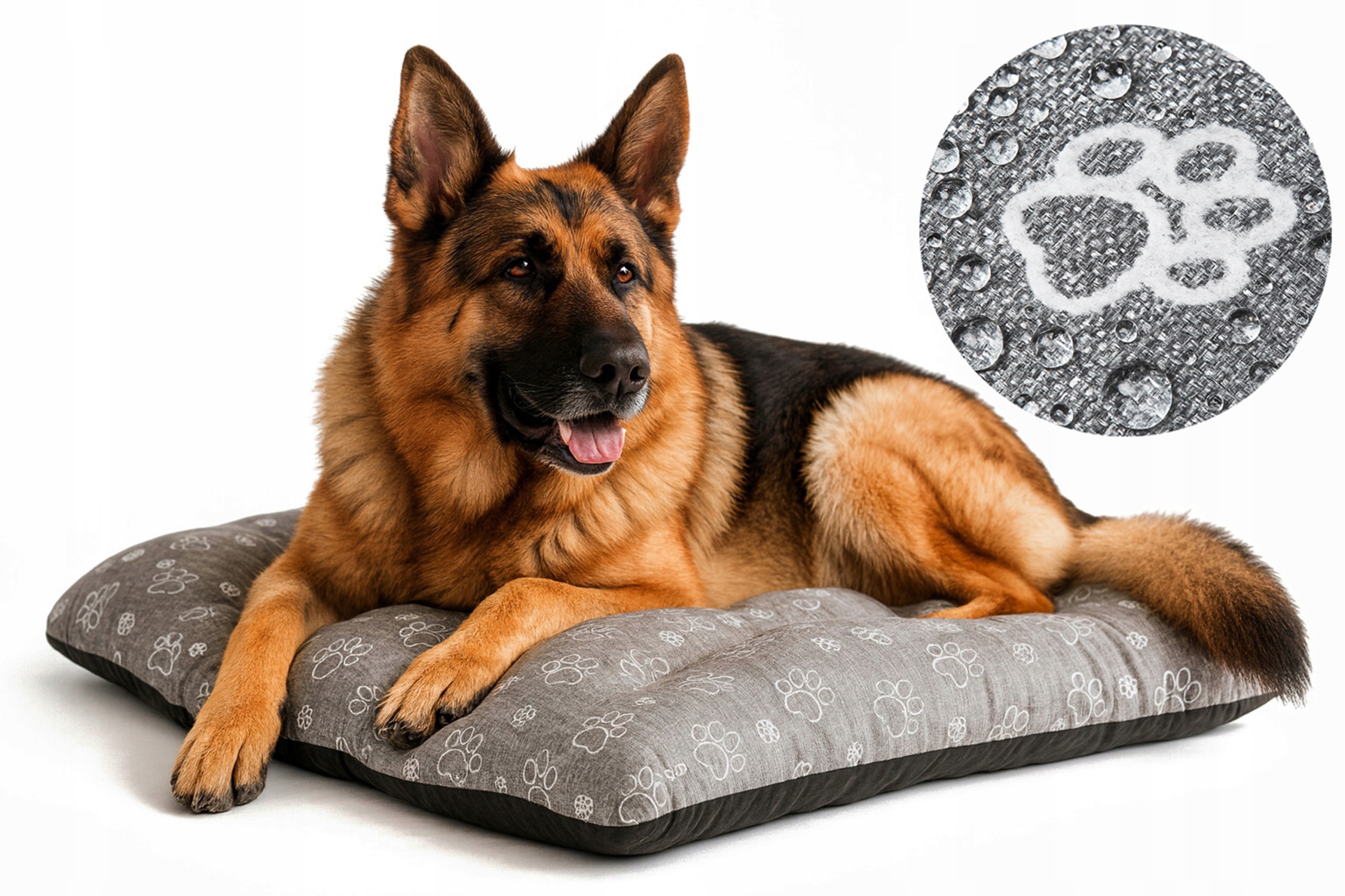 Levně Pelíšek pro psa, pohodlná poduška, voděodolná podložka 100x70, imitace lnu Claw