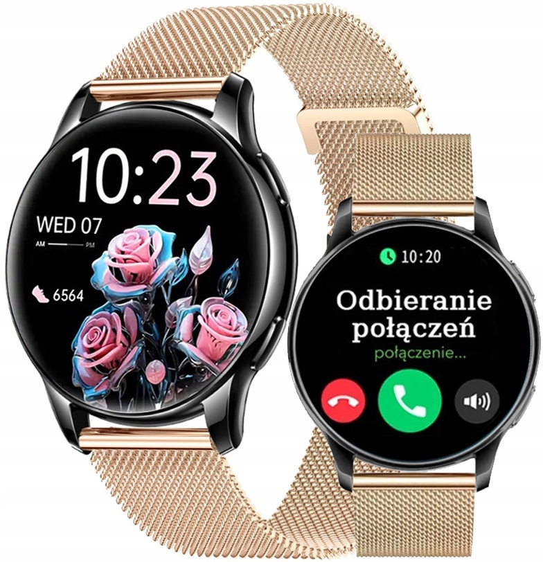 Damski Smartwatch Zegarek z Funkcją Rozmowy Polskie Menu , Puls