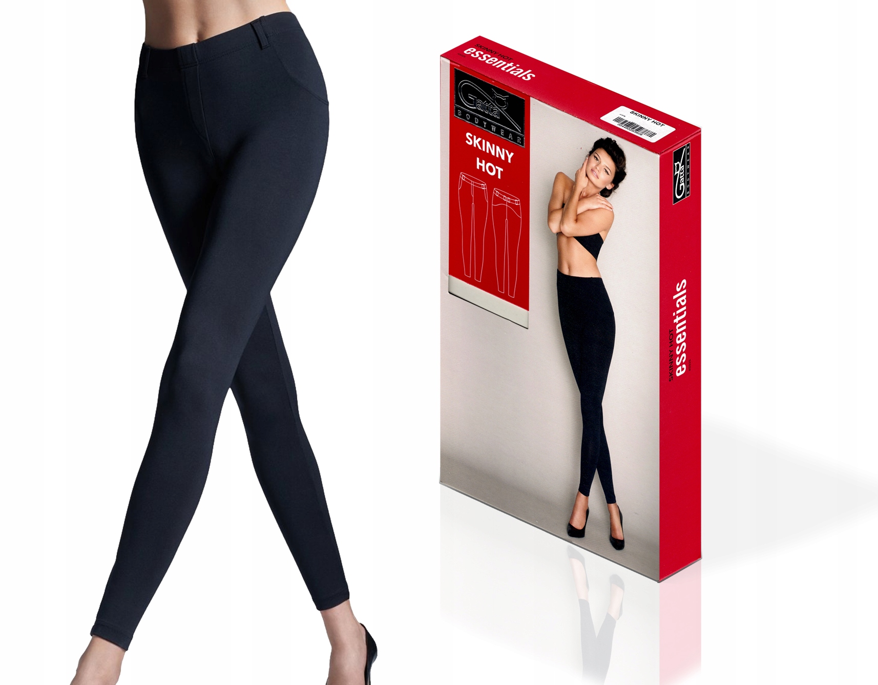 

Leginsy Gatta Skinny Hot, spodnie, czarne, XXL