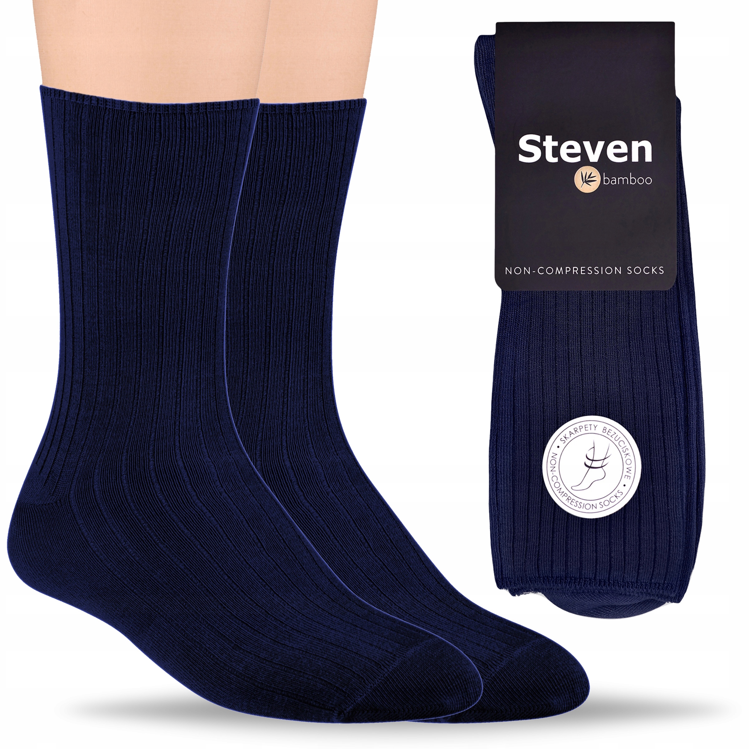 

Skarpety Medyczne Bezuciskowe bambusowe Steven