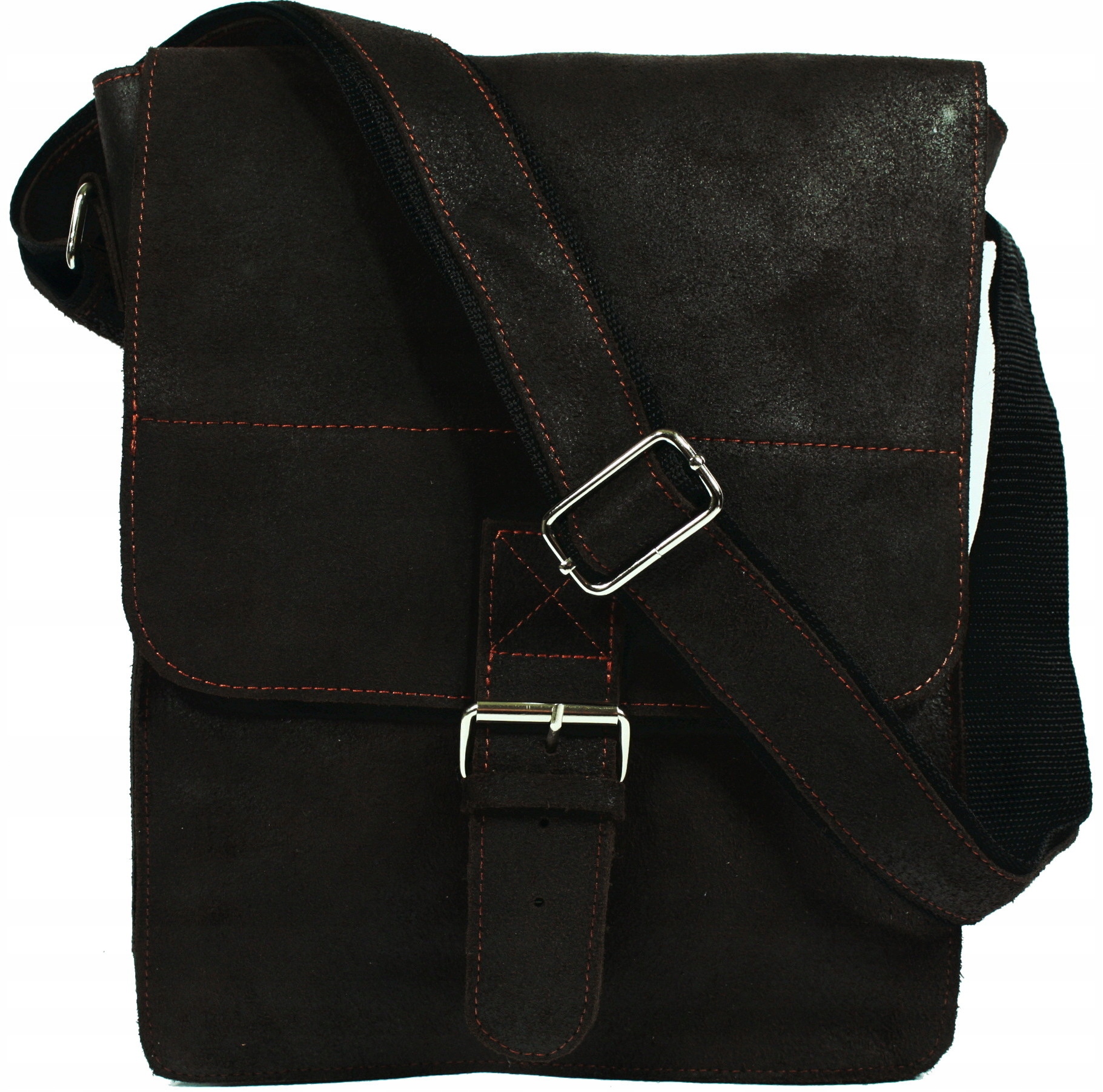 Pánská kožená taška přes rameno s popruhem kabelka přes rameno vintage polská hnědá A4