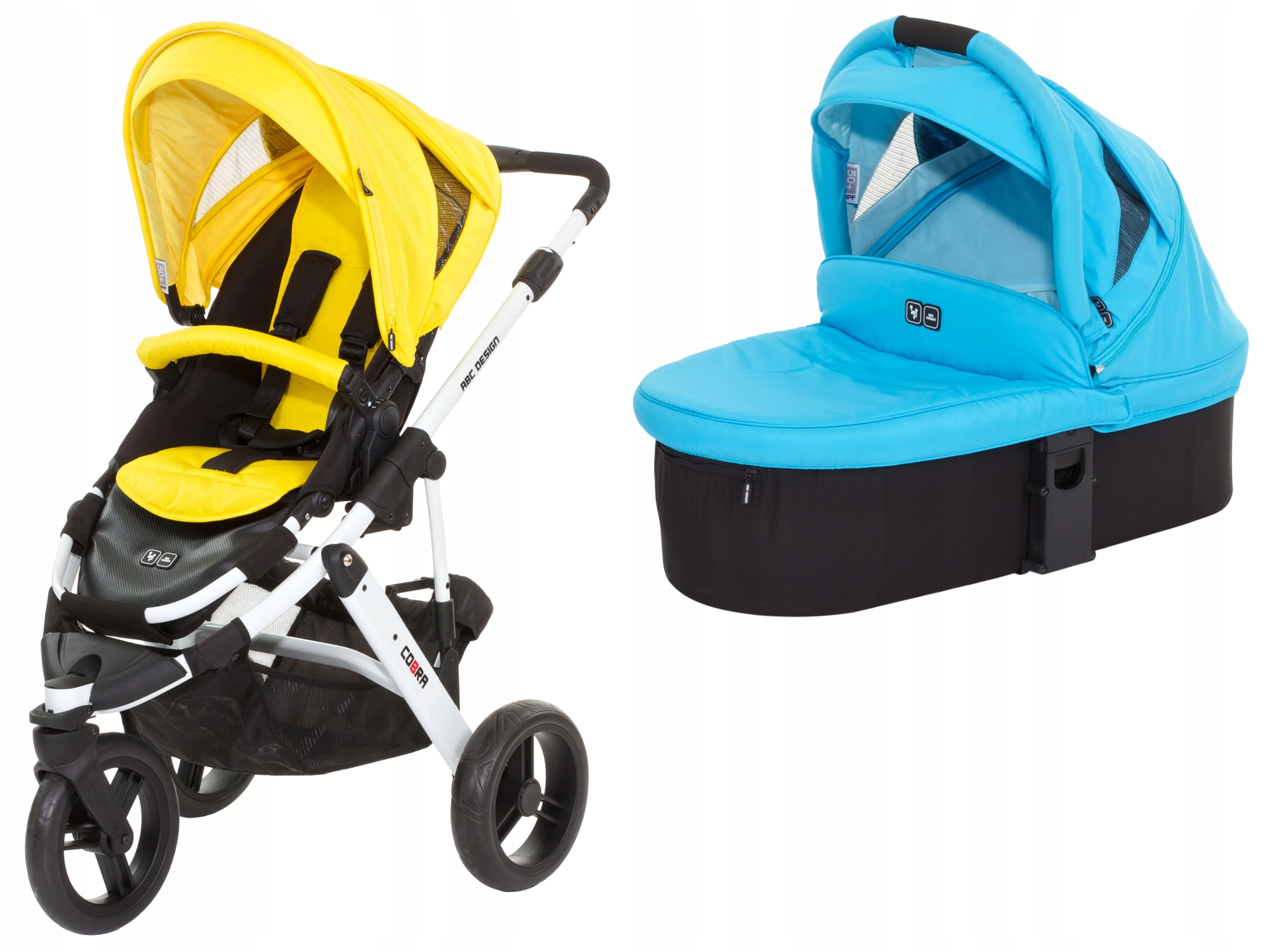 Abc Design Cobra Wózek Wielofunkcyjny 3-KOŁOWY 2w1 Spacerówka Gondola Rio