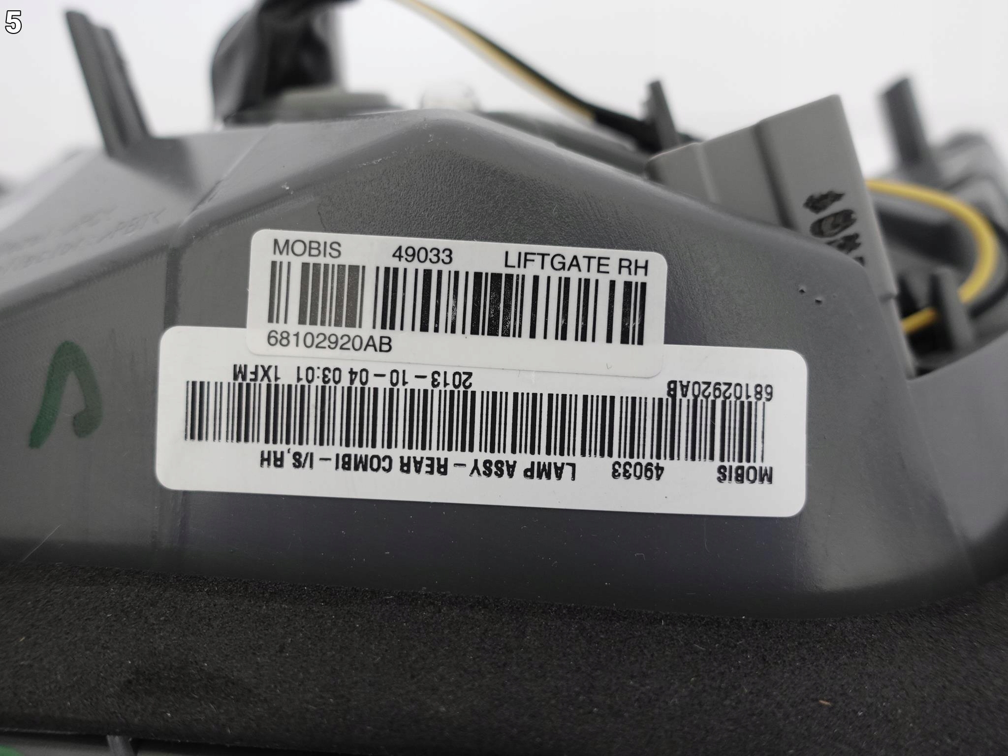 JEEP CHEROKEE KL 14-18 feu droit LED arrière du capot