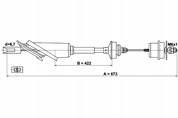 LINKA SPRZĘGŁA CITROEN SAXO 1.0-1.6 02.96-04.04 ATE Producent części ATE