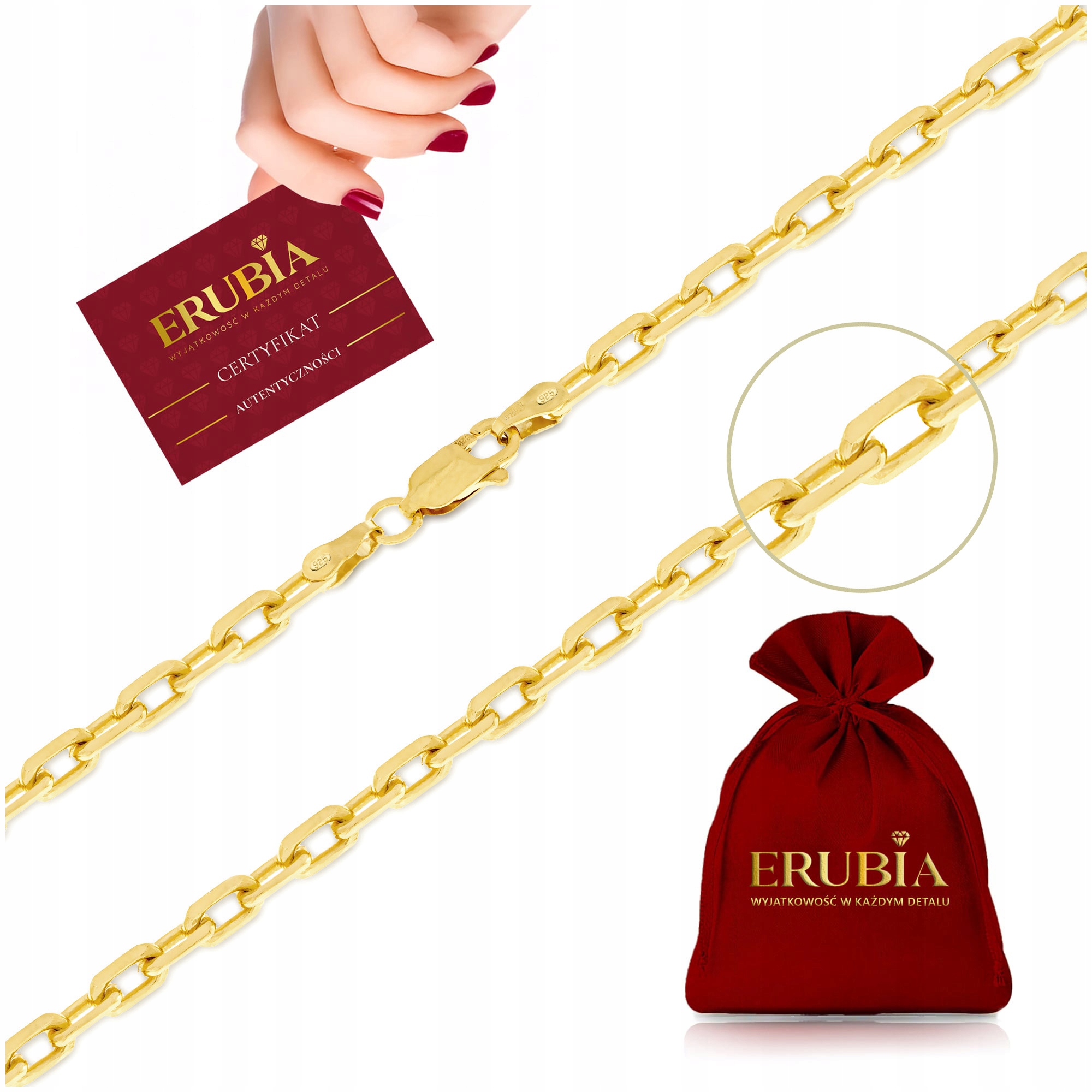 Zlatý Plný Řetízek Pánský Ankr 60cm/3,5mm 925/585 Pevný Certifikát