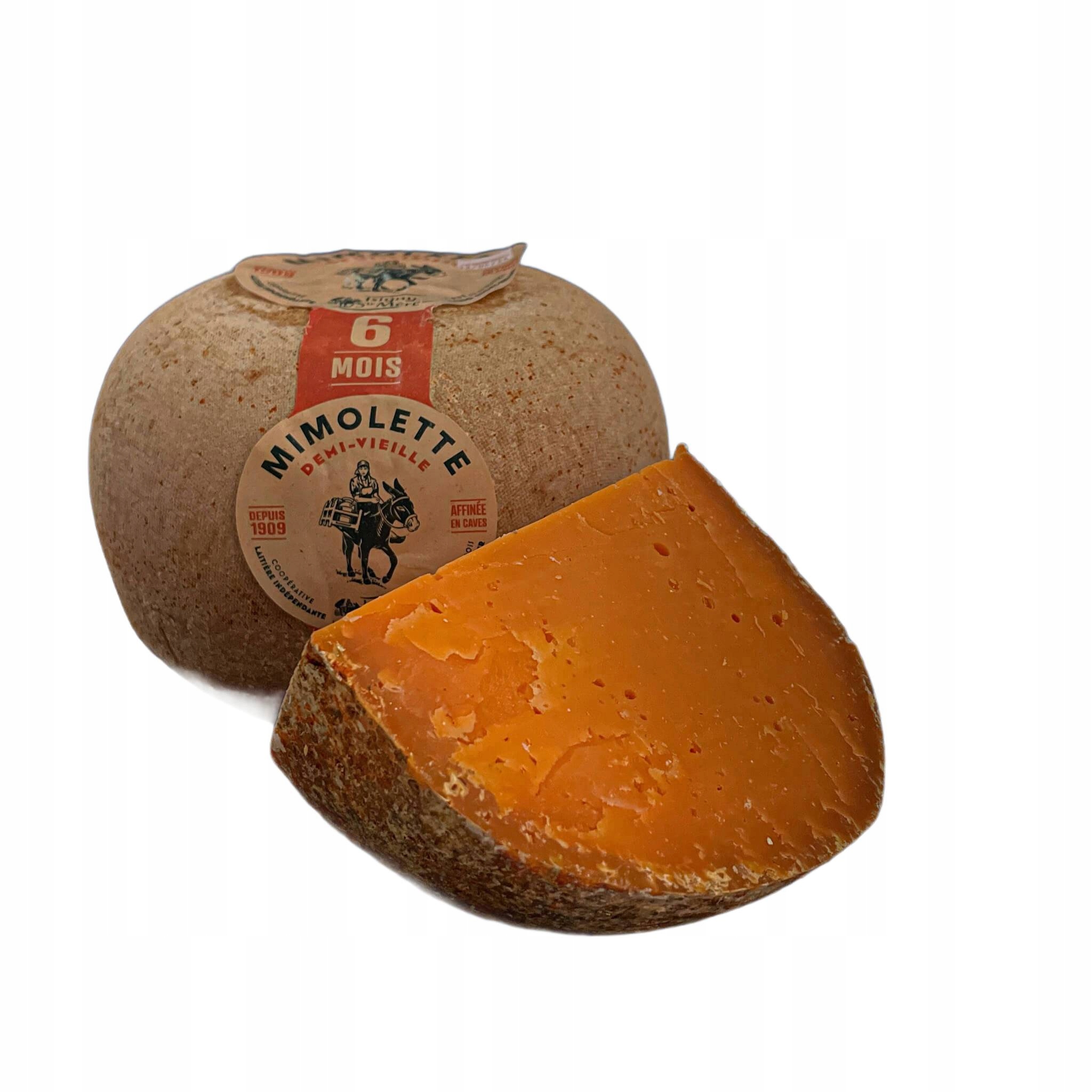 Francuski ser Mimolette Aop dojrzewający twardy 6 miesięcy naturalny 500 g
