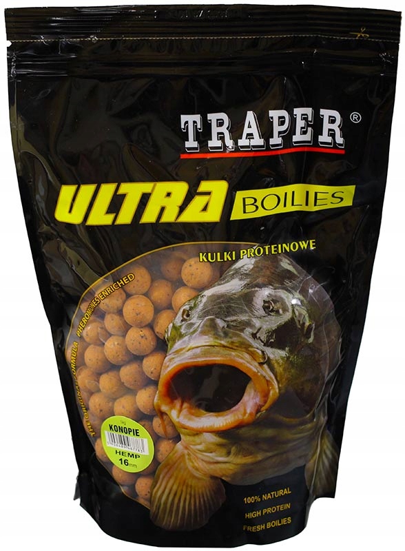 Traper Ultra Boilies Kulki Proteinowe 500g 16mm Konopia