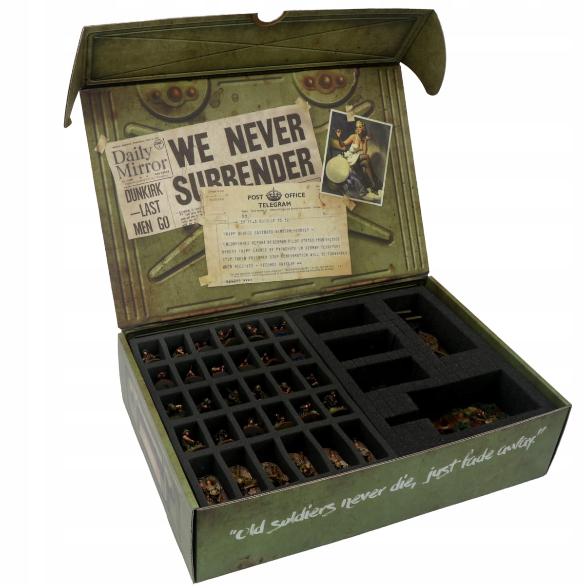 Bolt Action Army Box Oficjalne Pudełko z Pianką na Figurki i Pojazdy