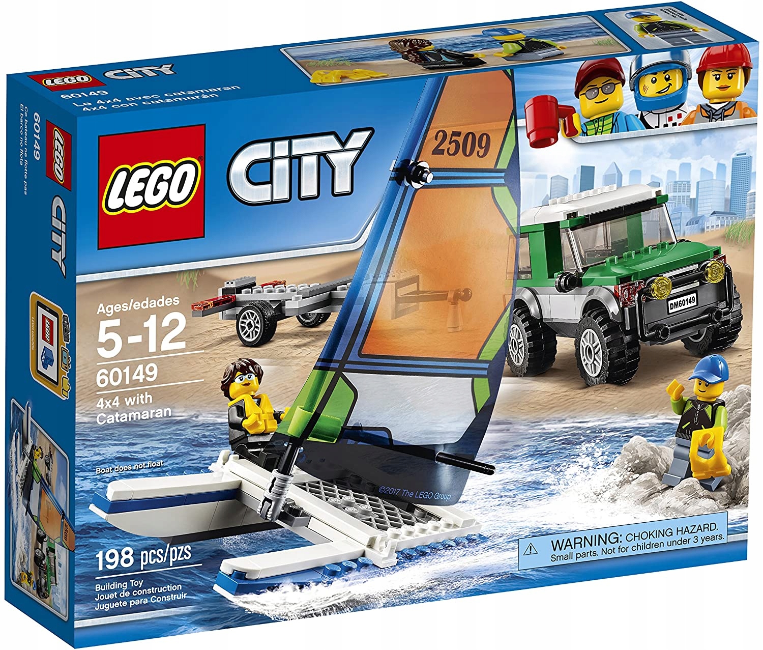 

Lego 60149 City klocki Terenówka 4x4 z katamaranem