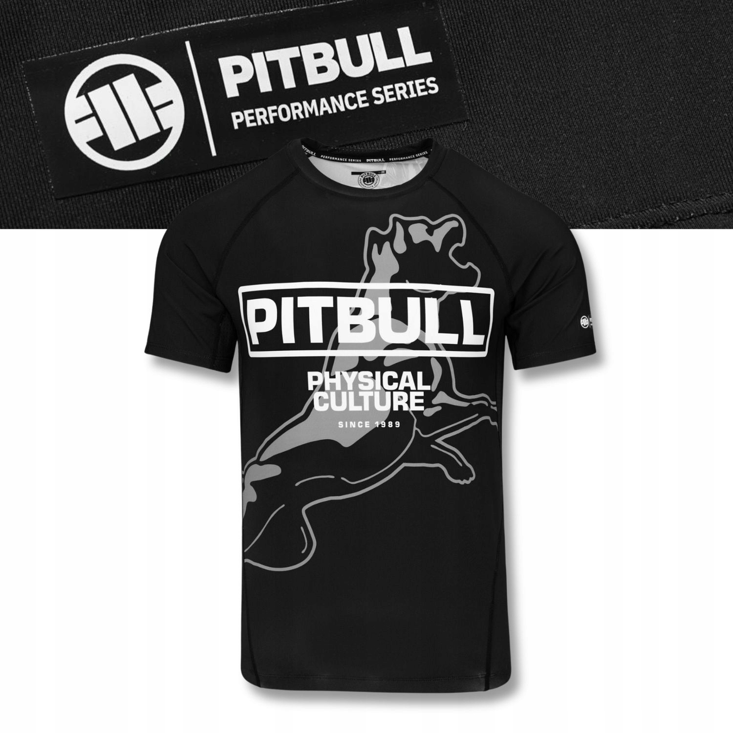 Pánské sportovní tričko Rashguard s potiskem Pitbull Physical Culture