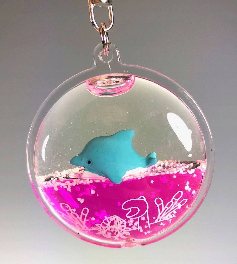 Brelok przelewanka akwarium Delfin