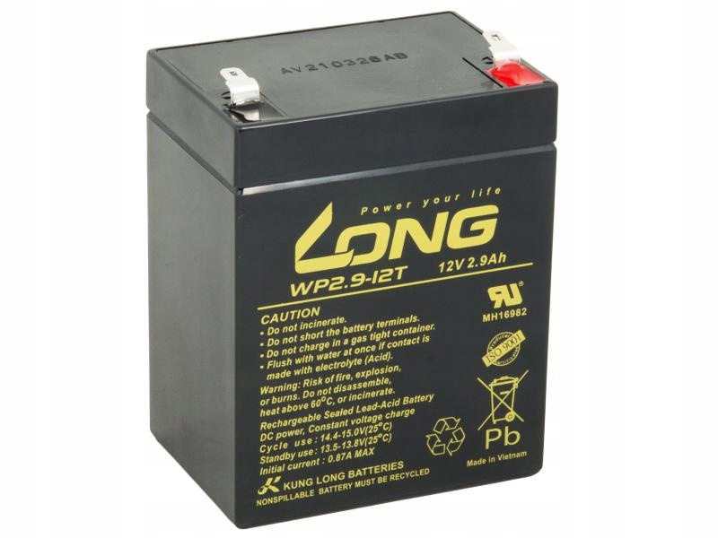 Akumulator Kung Long WP2.9-12T 12V 2,9Ah do Mipro-MA101 do podnośnika