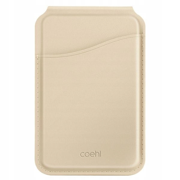 Portfel magnetyczny Uniq Coehl Esme z lusterkiem i podpórką kremowy