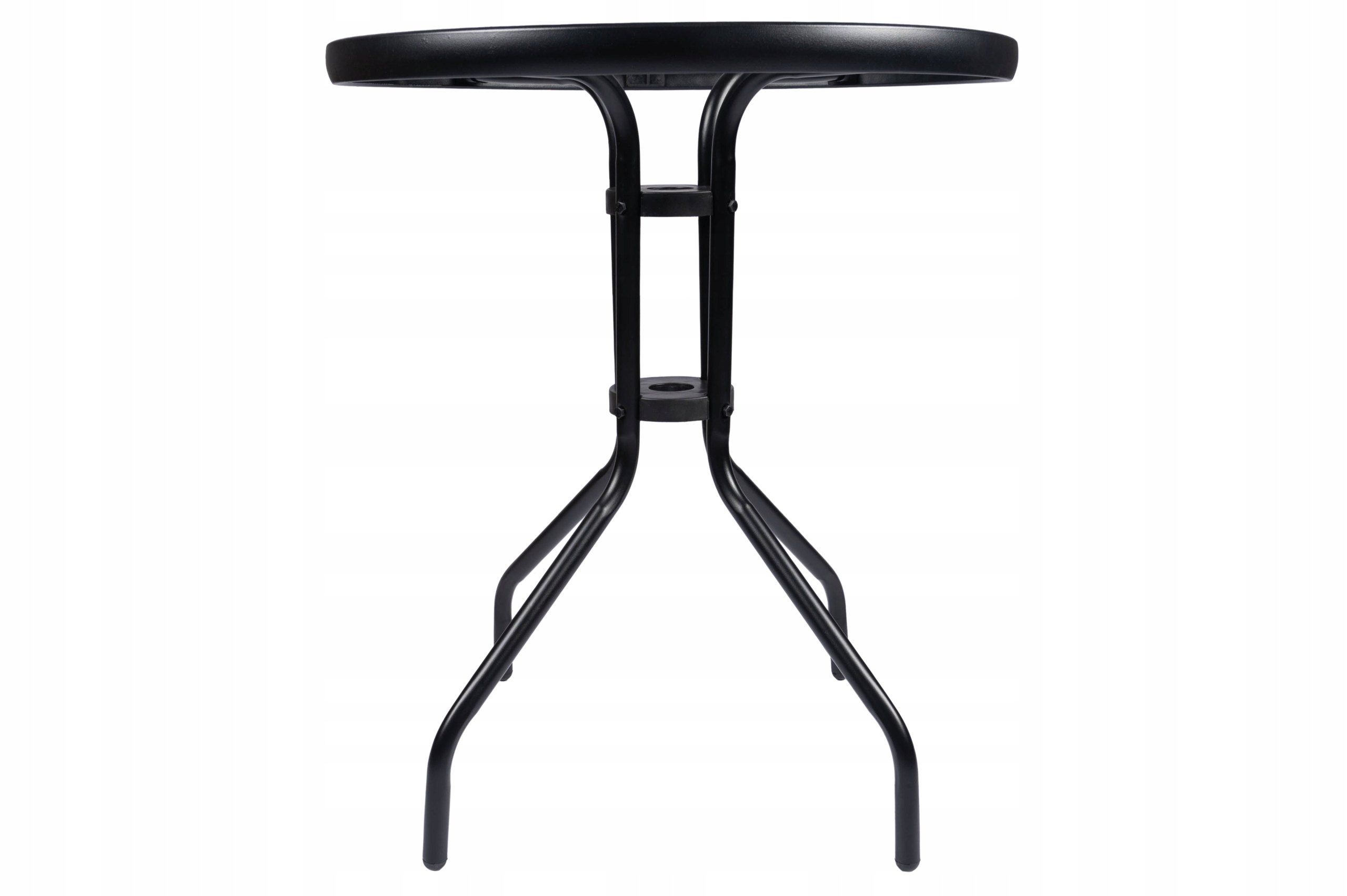 Stolik stół szklany kawowy balkonowy na balkon taras patio ogrodowy okrągły Głębokość mebla 60 cm