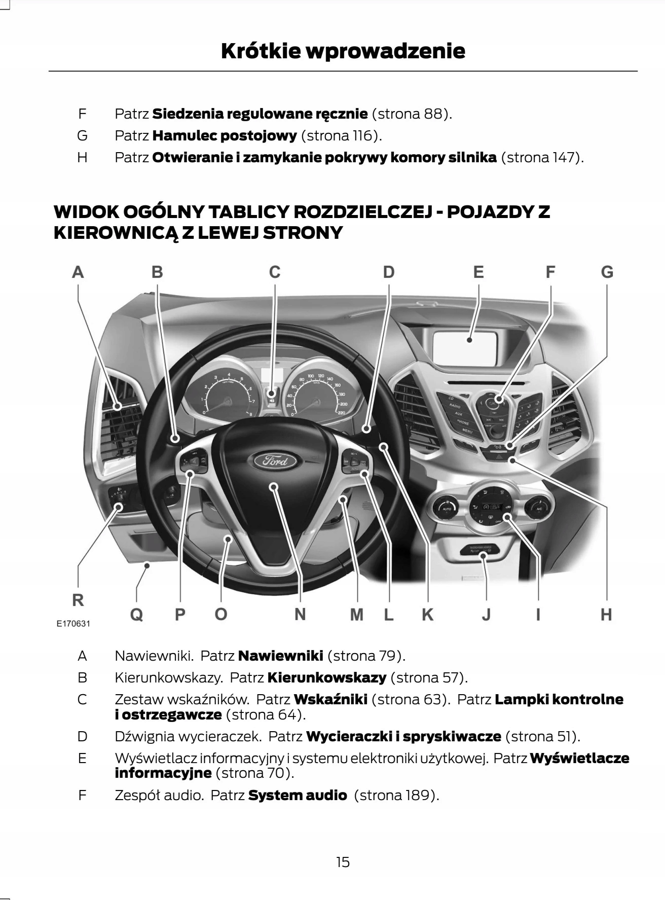 Ford EcoSport 2012-2017 Instrukcja Obsługi Polski Marka Ford