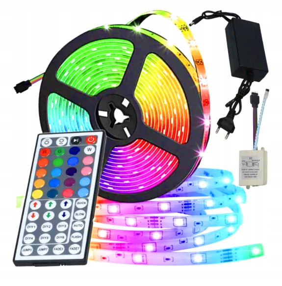 

Ledy Wodoodporne Kolorowe Taśma Rgb 5050SMD 5m