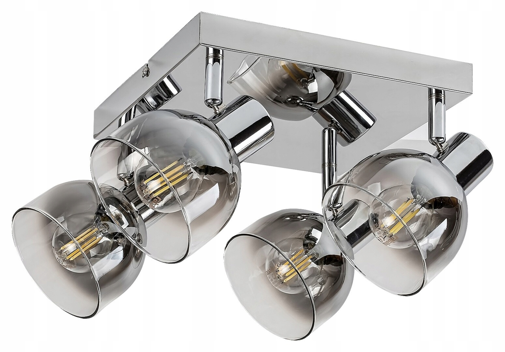 Rabalux Tarien bodové svietidlo 4xE14 chróm, dymové sklo, 220x220mm, IP20