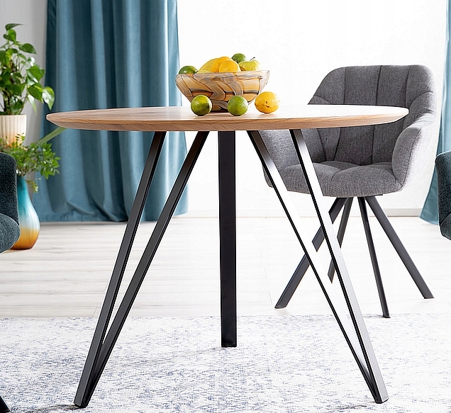 Stół TETIS 100 - dąb/czarny TETISDCFI100 SIGNAL Marka Signal