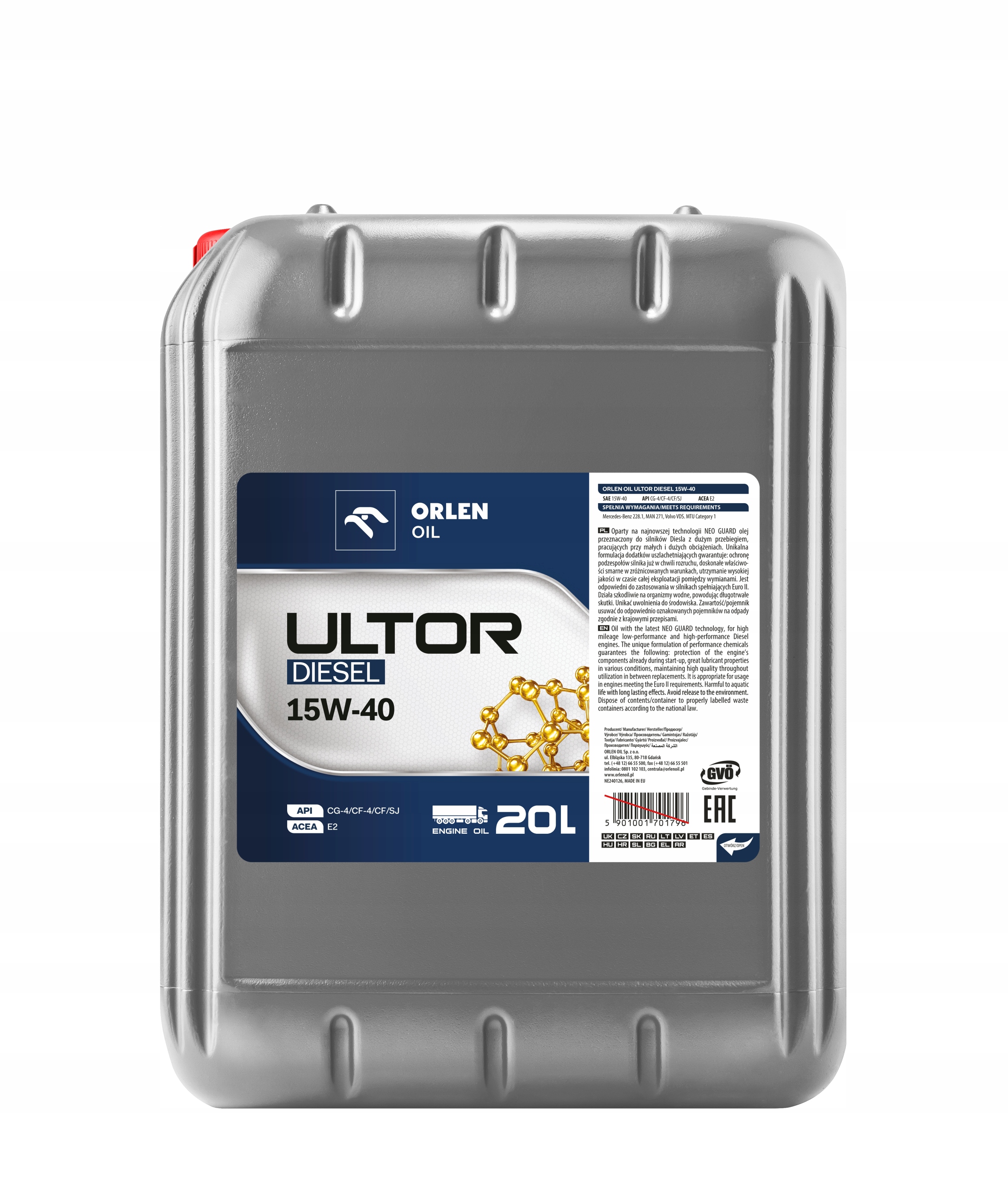 Orlen Oil Ultor Diesel 15W-40 - 20L