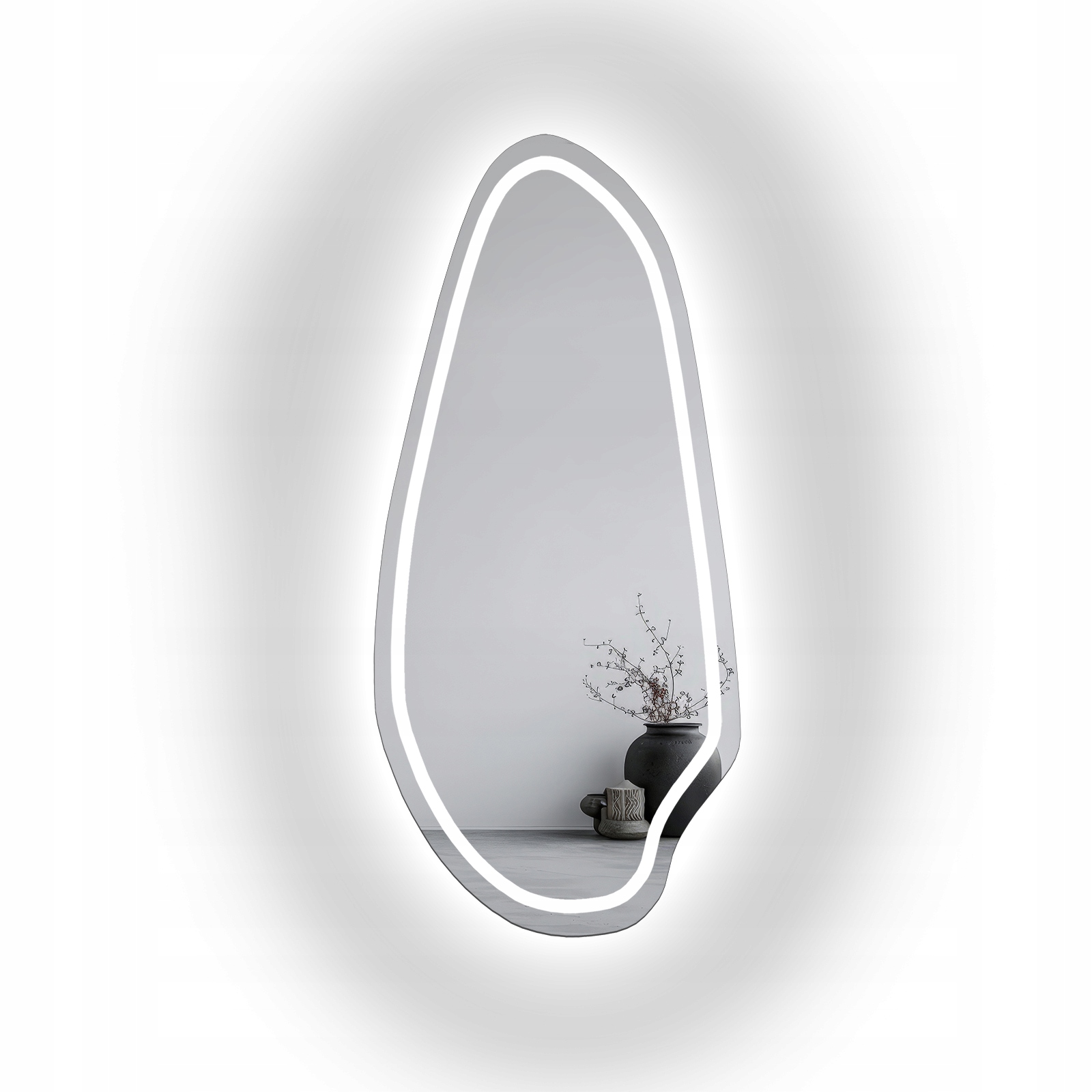 Pískované organické Zrcadlo Jaspis s Led podsvícením II 73x160