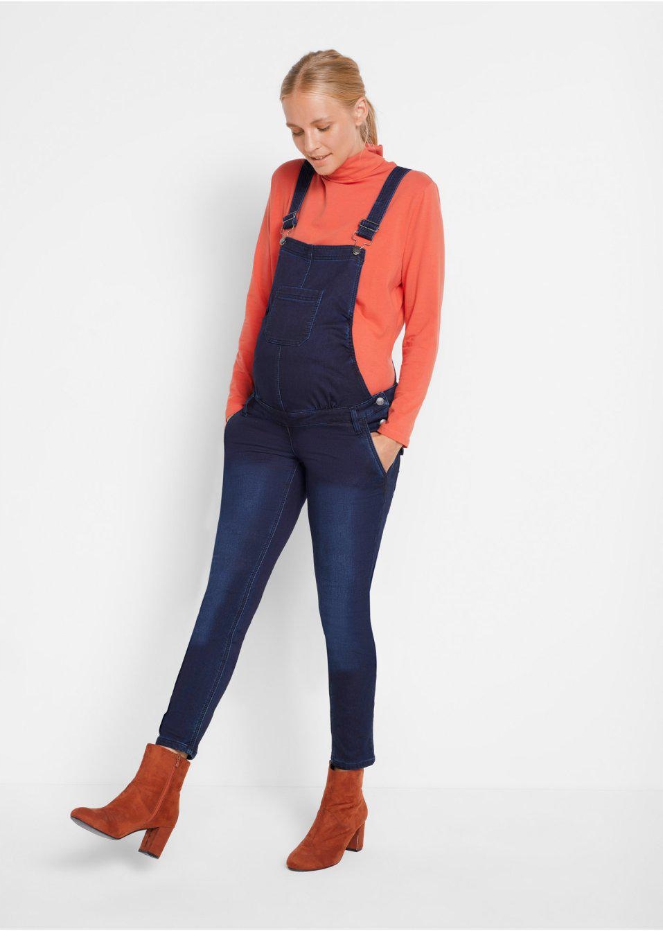 SPODNIE JEANSOWE CIĄŻOWE Z WĄSKĄ NOGAWKĄ Bonprix _DYI 40 Marka Bonprix