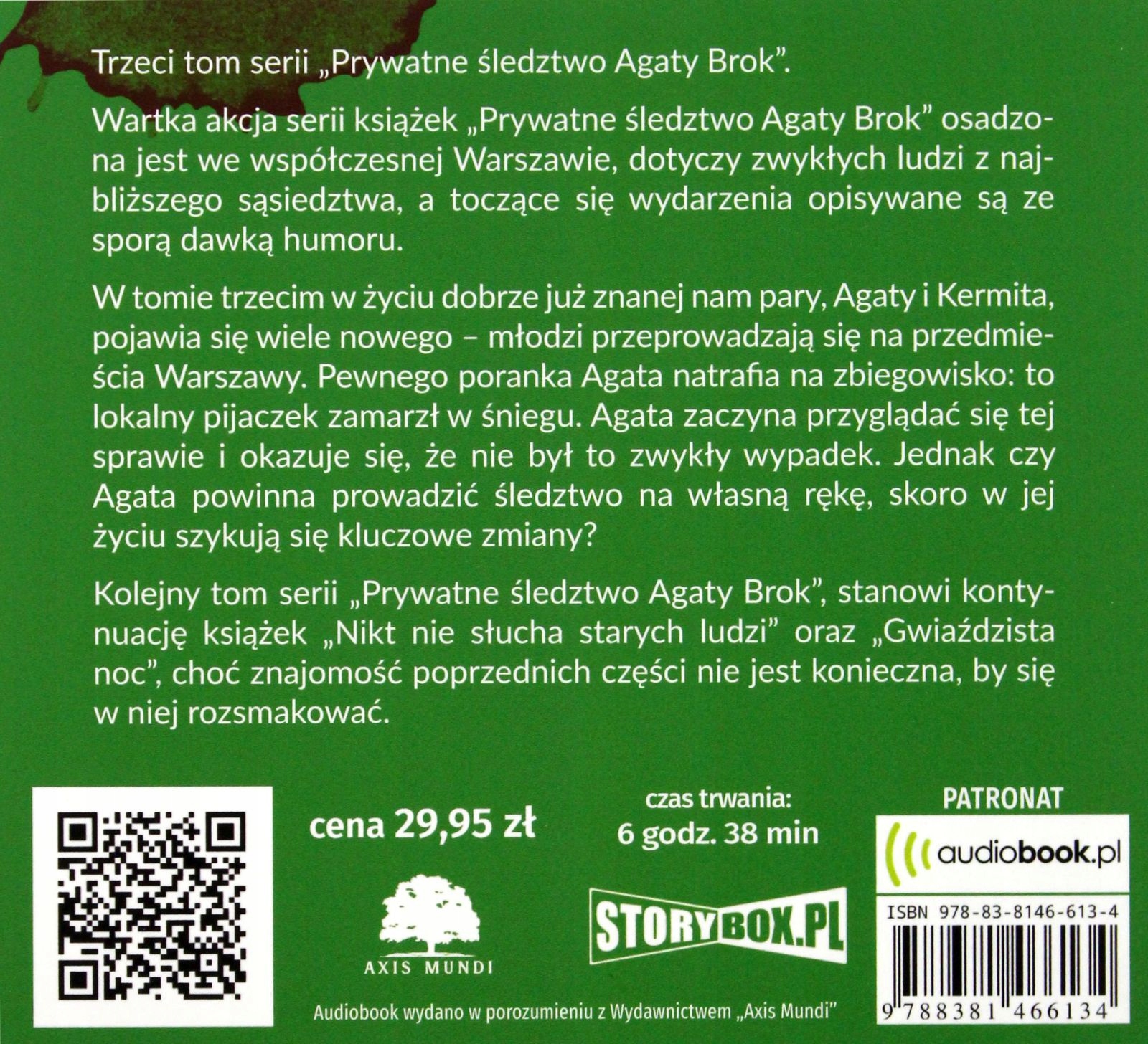 STRATA. PRYWATNE ŚLEDZTWO AGATY BROK (TOM 3) - IWONA WILMOWSKA [AUDIOBOOK] Stan opakowania oryginalne