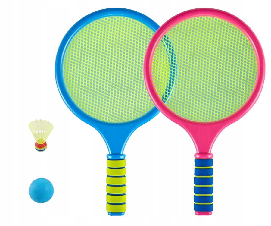 PLAŻOWE RAKIETKI DO TENISA + LOTKA I PIŁKA BADMINTON Liczba elementów w zestawie 4