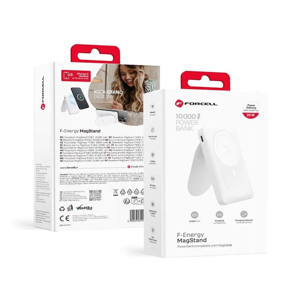 Powerbanka 10000MAH 20W Magnetická Magsafe QC3.0 Pd 5A