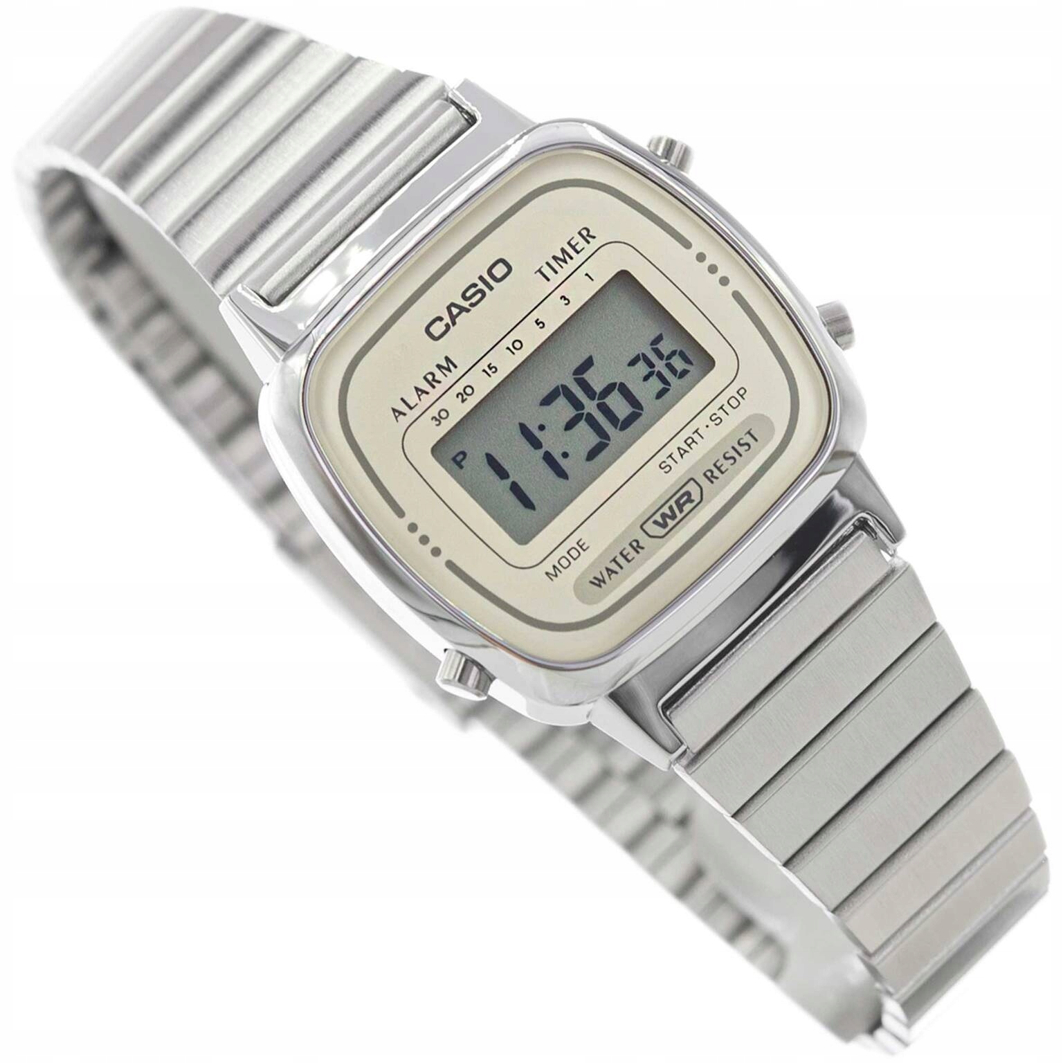 Dámské Hodinky Casio LA670WEA-8AEF Stříbrné S Vintage Retro Náramkem