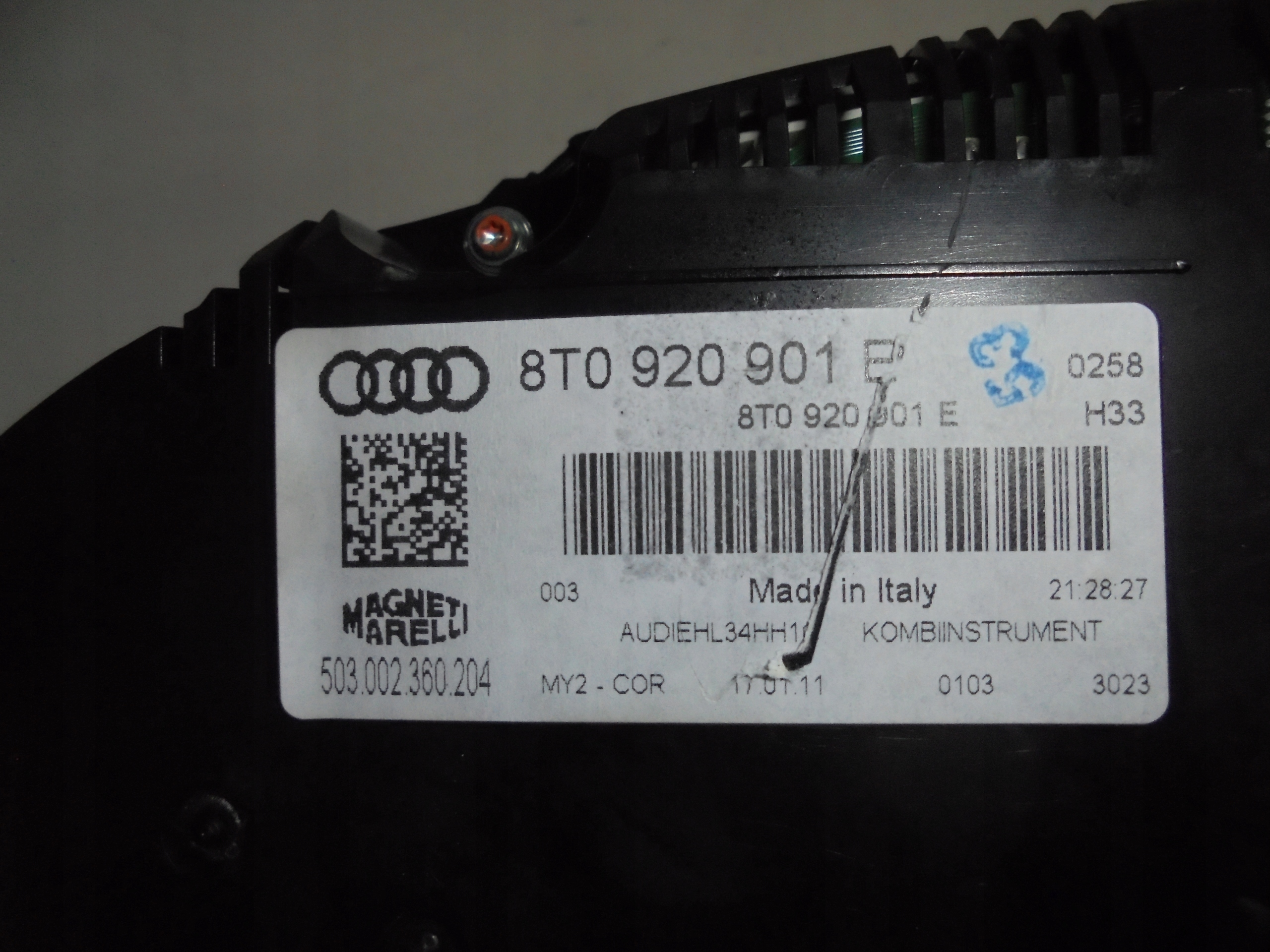 AUDI A5 dials TFSI dials 8T0920901E