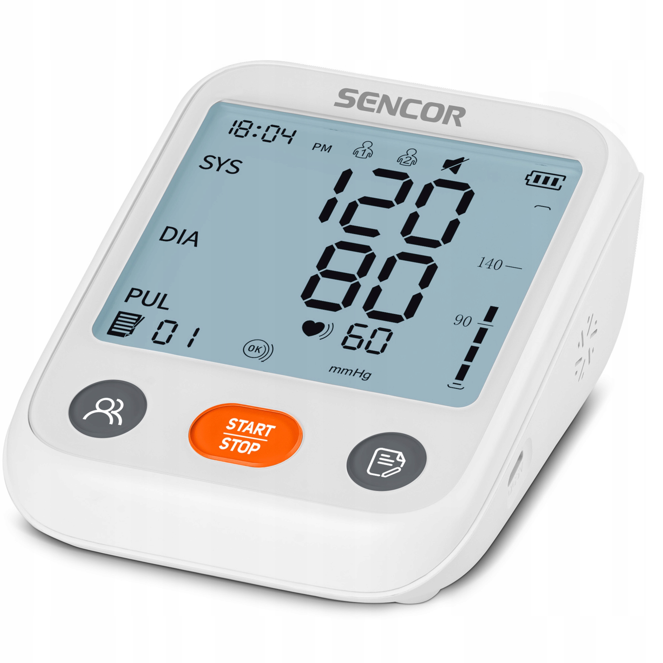 Ciśnieniomierz Naramienny Sencor Sbp 1150WH Ekran LCD Pamięć Pomiarów