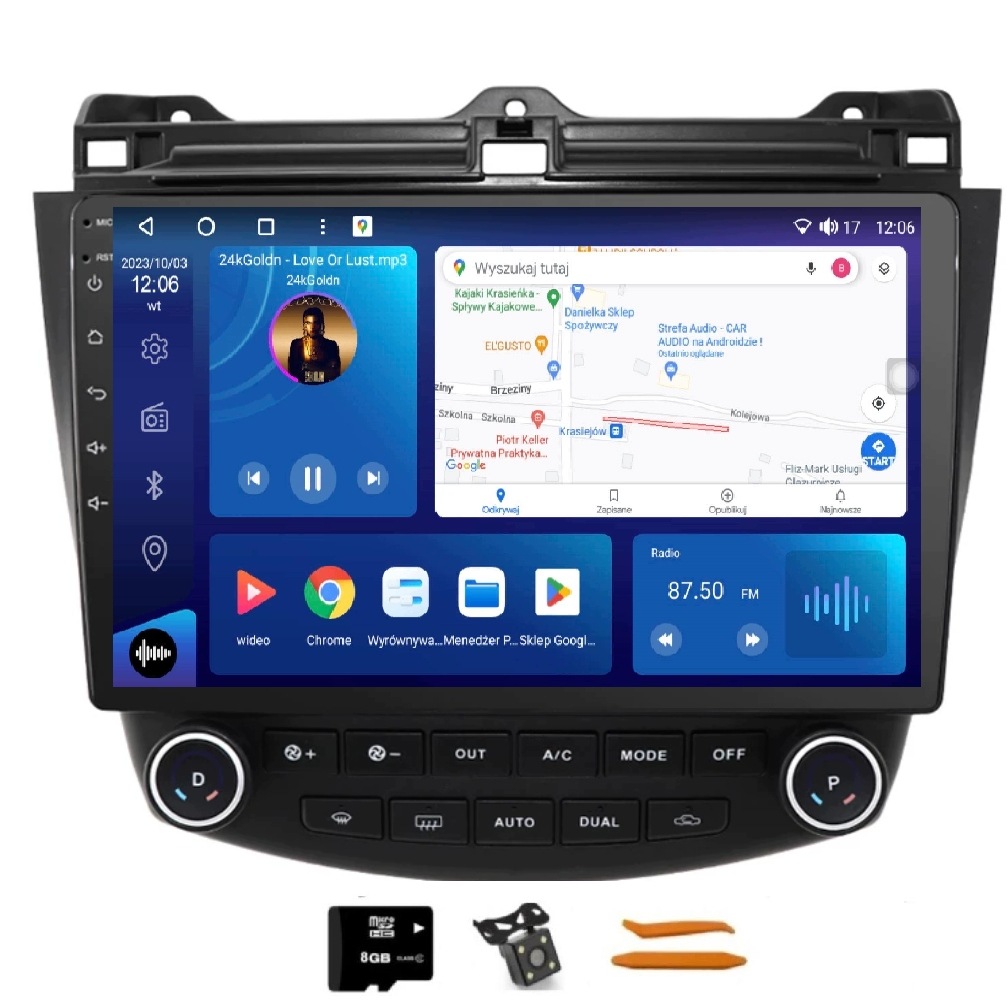 Radio Android Navigácia Honda Accord 7 02-07 4/64GB Lte 4G CarPlay Gps