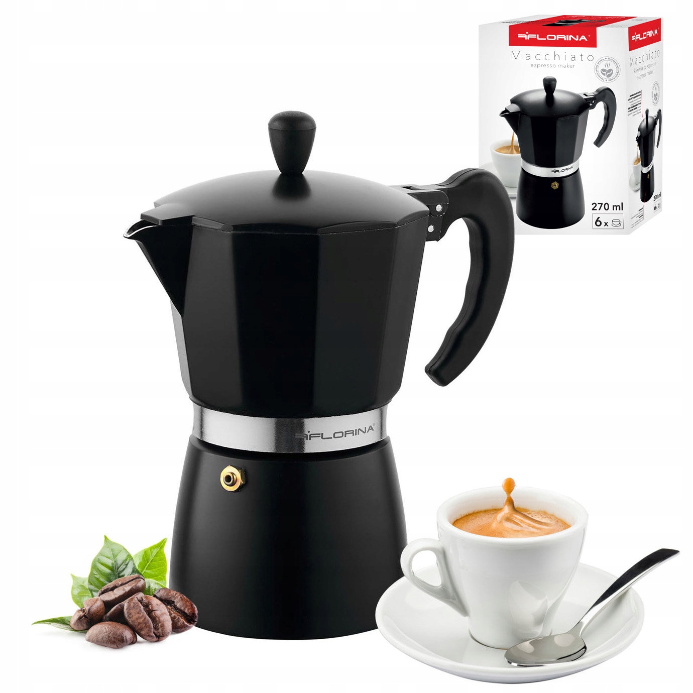 

Kawiarka do espresso aluminiowa Macchiato 6 filiż