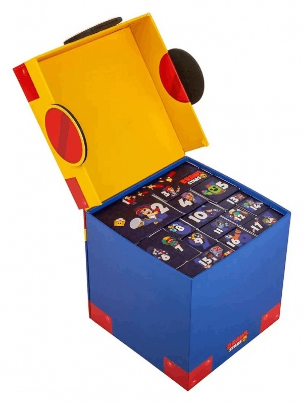 Адвент-календарь Cinereplicas Brawl Stars Mega Box 2026, 24 подарка: канцелярия, наклейки и гаджеты — фото 2